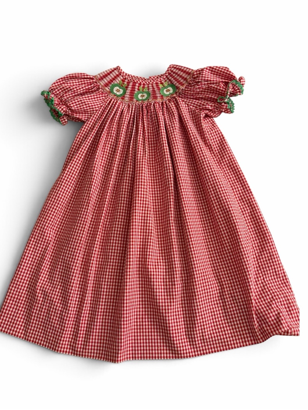 Velani Classics Red and White Smocked Dress EUC SZ 3